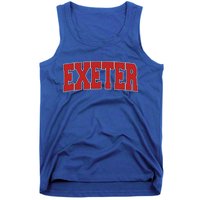 Exeter United Kingdom Varsity Style Vintage Retro Uk Sports Great Gift Tank Top