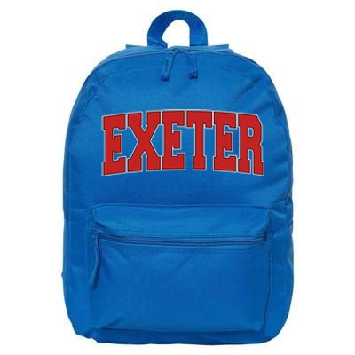 Exeter United Kingdom Varsity Style Vintage Retro Uk Sports Meaningful Gift 16 in Basic Backpack