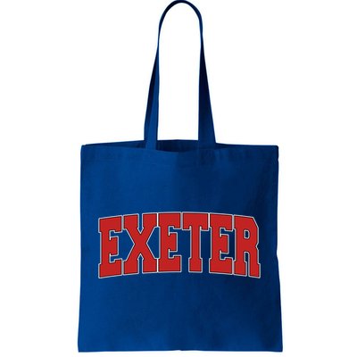 Exeter United Kingdom Varsity Style Vintage Retro Uk Sports Meaningful Gift Tote Bag