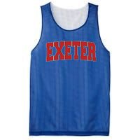 Exeter United Kingdom Varsity Style Vintage Retro Uk Sports Meaningful Gift Mesh Reversible Basketball Jersey Tank