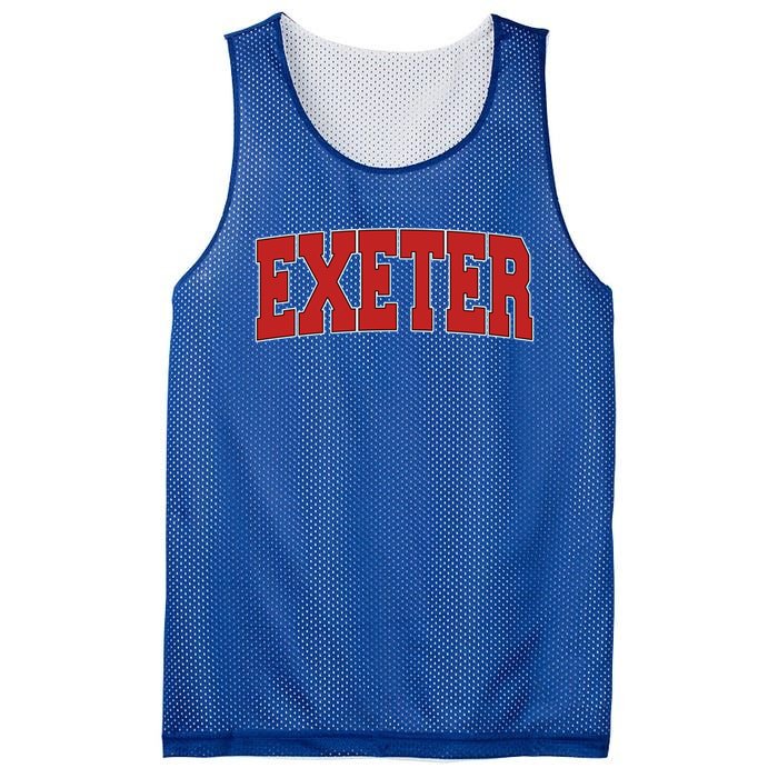 Exeter United Kingdom Varsity Style Vintage Retro Uk Sports Meaningful Gift Mesh Reversible Basketball Jersey Tank