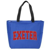 Exeter United Kingdom Varsity Style Vintage Retro Uk Sports Meaningful Gift Zip Tote Bag