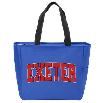 Exeter United Kingdom Varsity Style Vintage Retro Uk Sports Meaningful Gift Zip Tote Bag