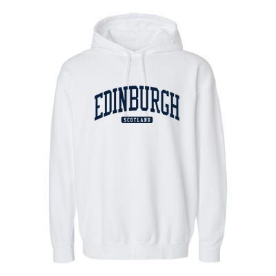 Edinburgh United Kingdom Uk College University Style Garment-Dyed Fleece Hoodie