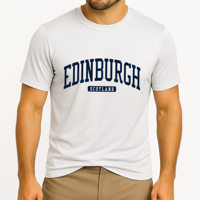 Edinburgh United Kingdom Uk College University Style Cooling Performance Crew T-Shirt