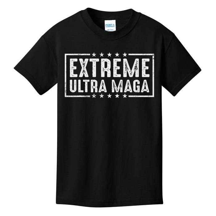 Extreme Ultra Maga Pro Trump 2024 Support Kids T-Shirt