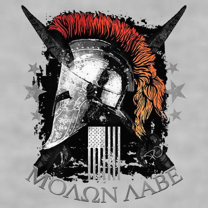 Epic Usa Molon Labe Come And Take Them Spartan 2nd Amendment Ladies PosiCharge Tri-Blend Wicking Tank
