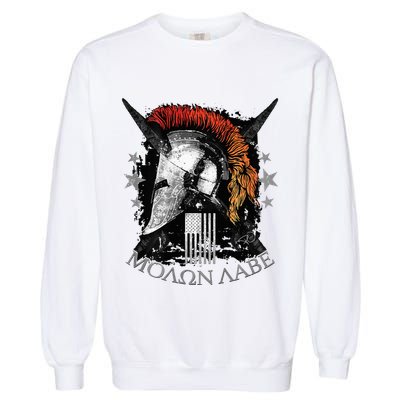 Epic Usa Molon Labe Come And Take Them Spartan 2nd Amendment Garment-Dyed Sweatshirt