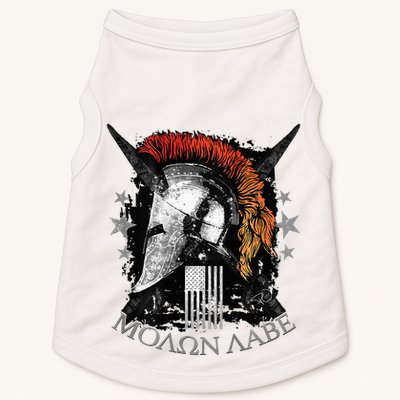 Epic Usa Molon Labe Come And Take Them Spartan 2nd Amendment Doggie Tank