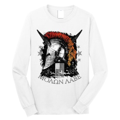 Epic Usa Molon Labe Come And Take Them Spartan 2nd Amendment Long Sleeve Shirt
