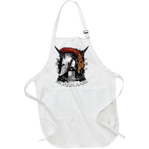 Epic Usa Molon Labe Come And Take Them Spartan 2nd Amendment Full-Length Apron With Pockets