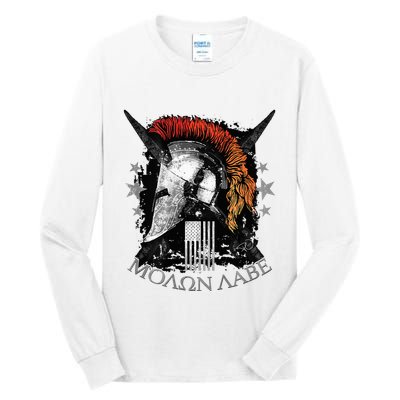 Epic Usa Molon Labe Come And Take Them Spartan 2nd Amendment Tall Long Sleeve T-Shirt
