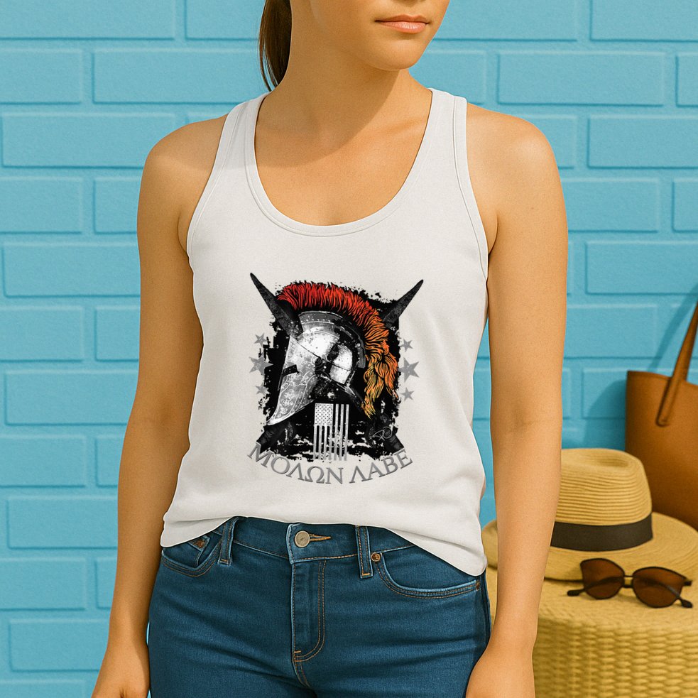 Epic Usa Molon Labe Come And Take Them Spartan 2nd Amendment Womens Tank Top