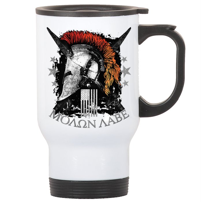 Epic Usa Molon Labe Come And Take Them Spartan 2nd Amendment Stainless Steel Travel Mug