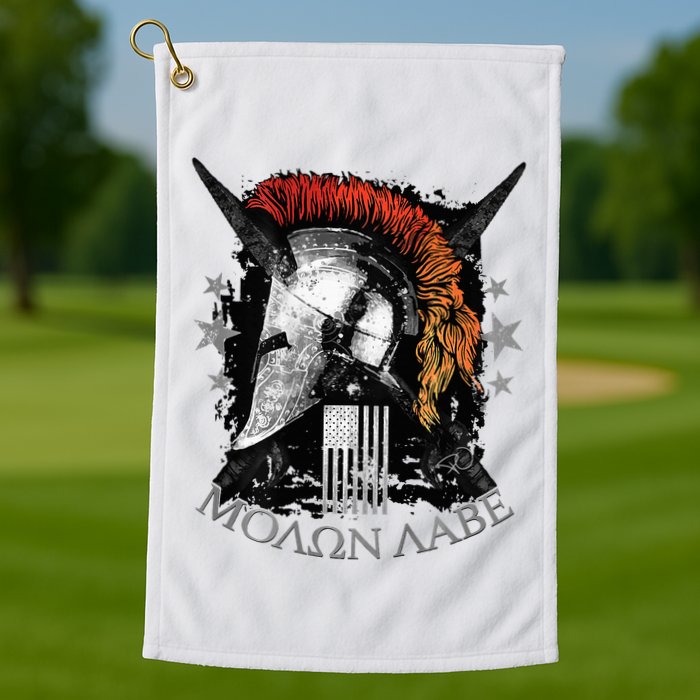 Epic Usa Molon Labe Come And Take Them Spartan 2nd Amendment Golf Towel