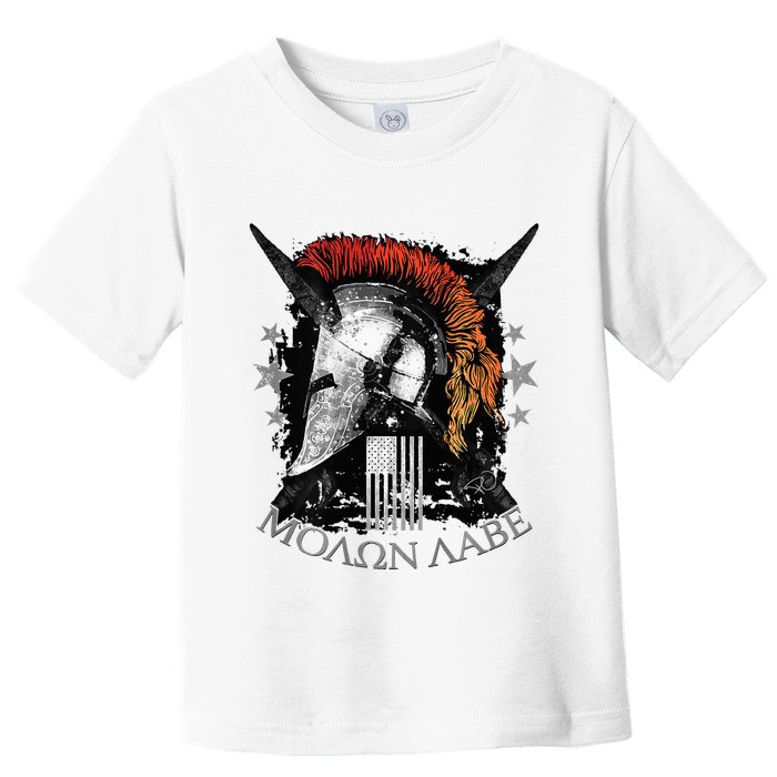 Epic Usa Molon Labe Come And Take Them Spartan 2nd Amendment Toddler T-Shirt