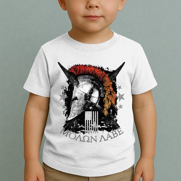 Epic Usa Molon Labe Come And Take Them Spartan 2nd Amendment Toddler T-Shirt