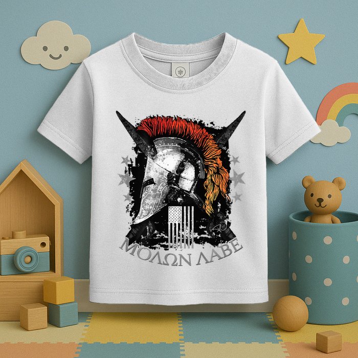 Epic Usa Molon Labe Come And Take Them Spartan 2nd Amendment Toddler T-Shirt