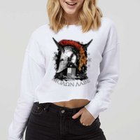Epic Usa Molon Labe Come And Take Them Spartan 2nd Amendment Cropped Pullover Crew