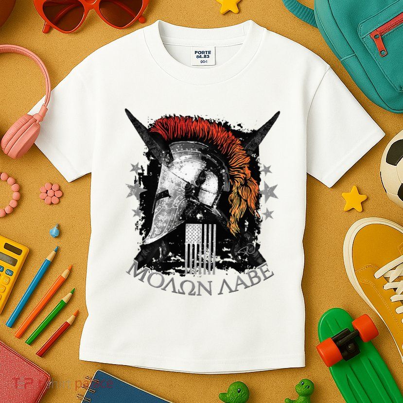 Epic Usa Molon Labe Come And Take Them Spartan 2nd Amendment Kids T-Shirt