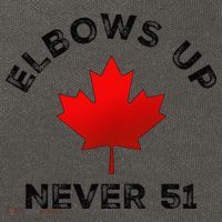 Elbows Up - Never 51 State Canada Flag Stand Strong Cotton Canvas Backpack