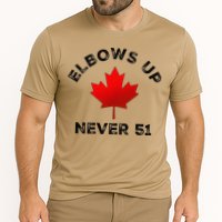 Elbows Up - Never 51 State Canada Flag Stand Strong Cooling Performance Crew T-Shirt