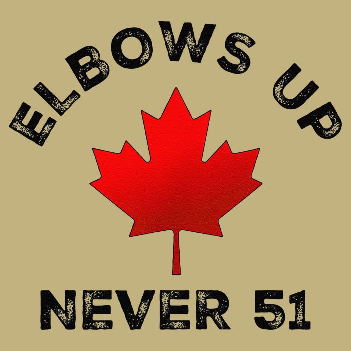 Elbows Up - Never 51 State Canada Flag Stand Strong Cooling Performance Crew T-Shirt