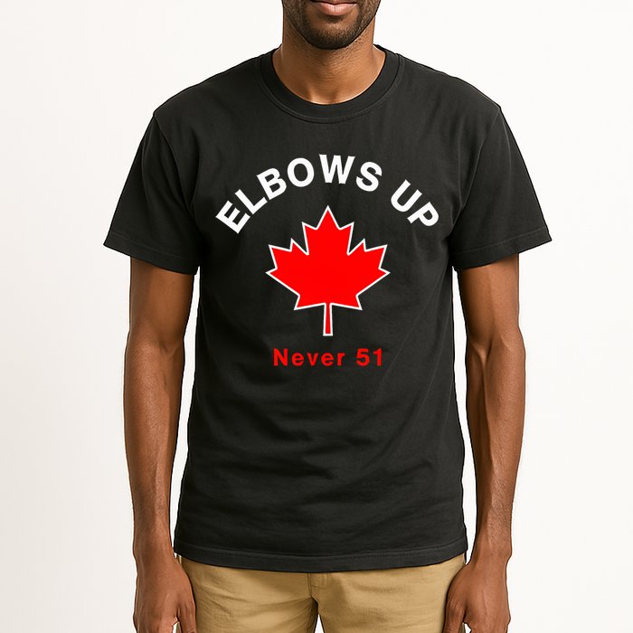 Elbows Up Never 51 Canada Flag Stand Strong Tall T-Shirt