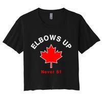 Elbows Up Never 51 Canada Flag Stand Strong Women's Crop Top Tee