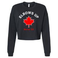 Elbows Up Never 51 Canada Flag Stand Strong Cropped Pullover Crew