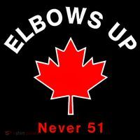 Elbows Up Never 51 Canada Flag Stand Strong Womens T-Shirt