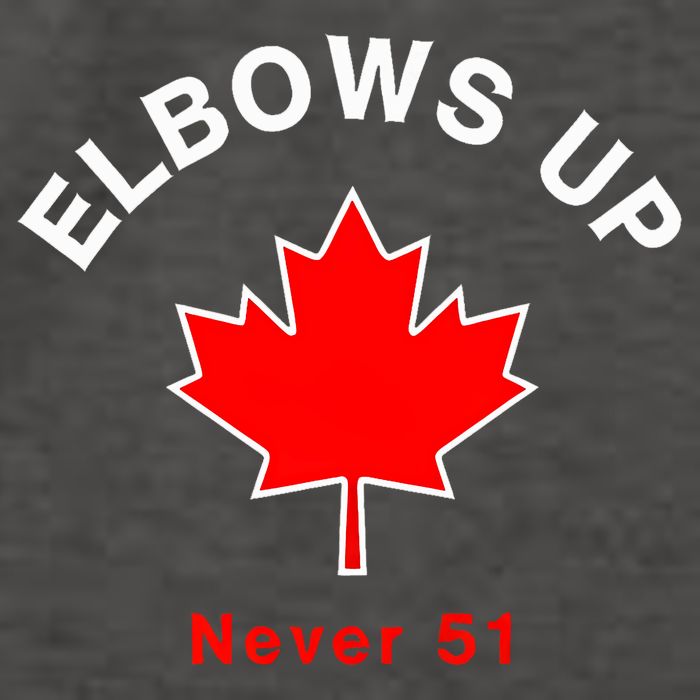 Elbows Up Never 51 Canada Flag Stand Strong Vector Backpack