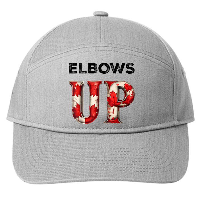 Elbows Up Proud Canadians Against Tariffs 7-Panel Snapback Hat
