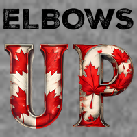 Elbows Up Proud Canadians Against Tariffs 7-Panel Snapback Hat