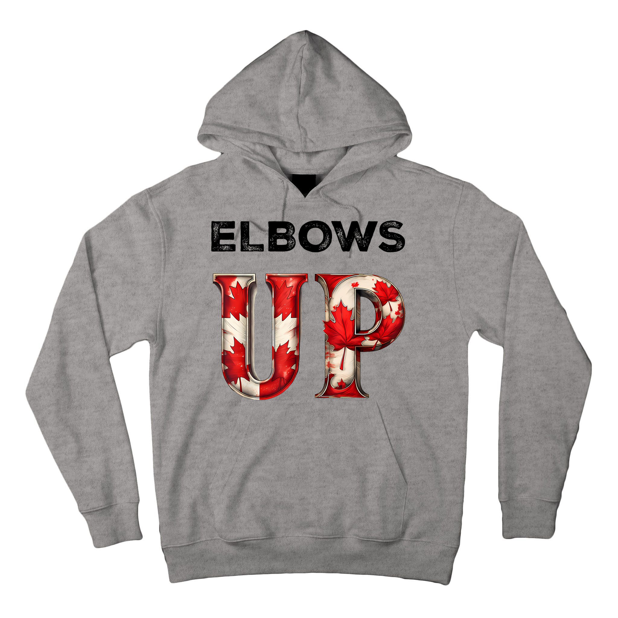 Elbows Up Proud Canadians Against Tariffs Tall Hoodie