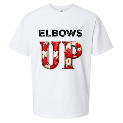 Elbows Up Proud Canadians Against Tariffs Sueded Cloud Jersey T-Shirt