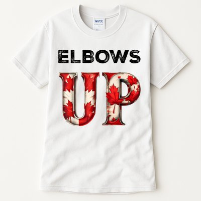 Elbows Up Proud Canadians Against Tariffs Tall T-Shirt