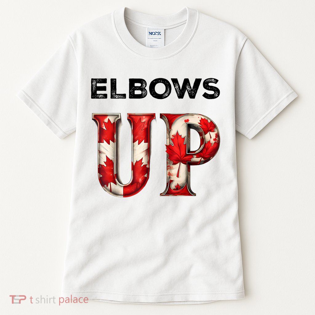 Elbows Up Proud Canadians Against Tariffs Tall T-Shirt