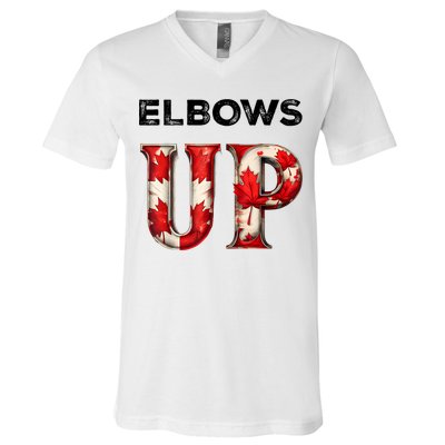 Elbows Up Proud Canadians Against Tariffs V-Neck T-Shirt