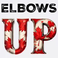 Elbows Up Proud Canadians Against Tariffs Button
