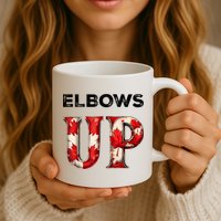 Elbows Up Proud Canadians Against Tariffs Mug