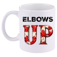 Elbows Up Proud Canadians Against Tariffs 11oz C Handle Ceramic Mug