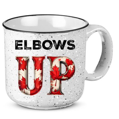 Elbows Up Proud Canadians Against Tariffs 15oz Campfire Ceramic Mug