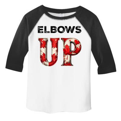 Elbows Up Proud Canadians Against Tariffs Toddler Fine Jersey T-Shirt