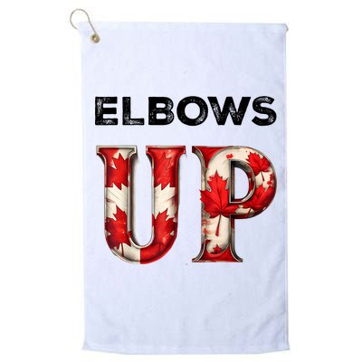 Elbows Up Proud Canadians Against Tariffs Golf Towel