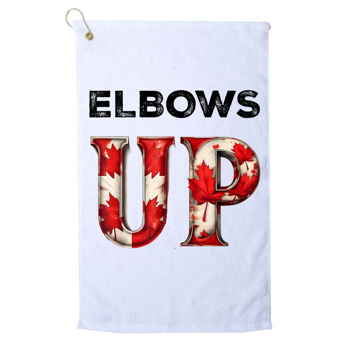 Elbows Up Proud Canadians Against Tariffs Golf Towel
