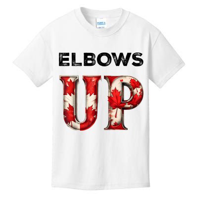 Elbows Up Proud Canadians Against Tariffs Kids T-Shirt