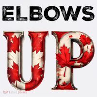 Elbows Up Proud Canadians Against Tariffs Kids T-Shirt