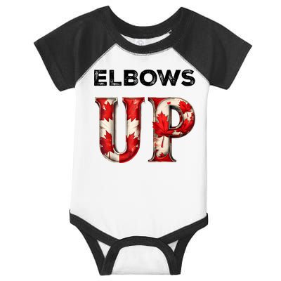 Elbows Up Proud Canadians Against Tariffs Infant Baby Jersey Bodysuit
