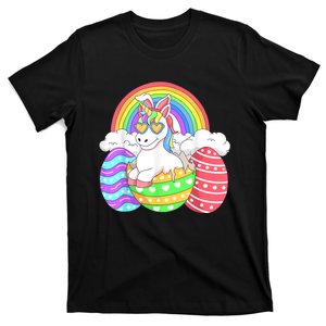 Easter Unicorn Shirt With Eggs Happy Easter Boy Girls kid T-Shirt